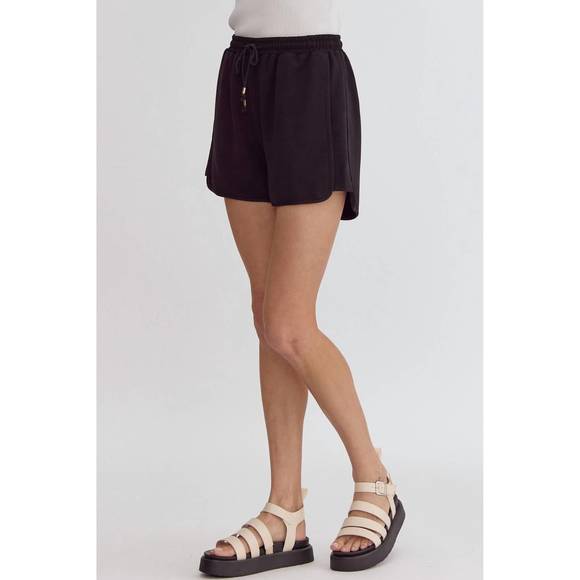 NEW ENTRO putting sugar on me ribbed shorts in black - Picture 4 of 7